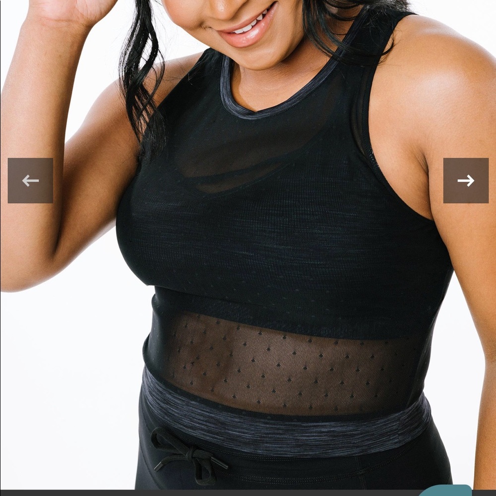Zyia Black Luxe Strappy Bra Set - Tank Only!